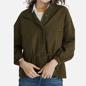 Madewell Highbury Lightweight Military Jacket Olive Green Size Small